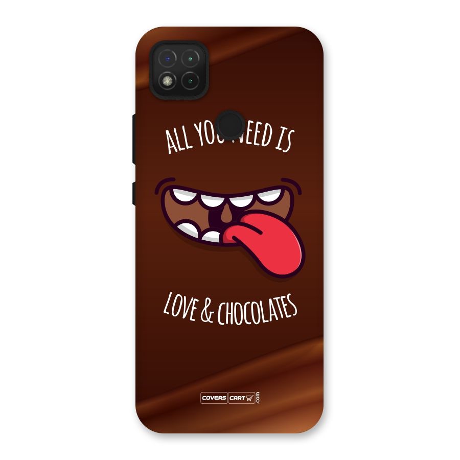 Love and Chocolates Back Case for Redmi 9 Activ