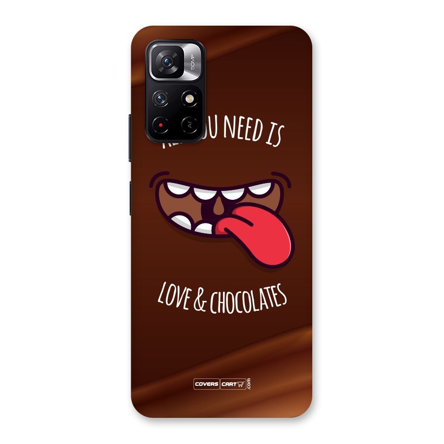 Love and Chocolates Back Case for Redmi Note 11T 5G