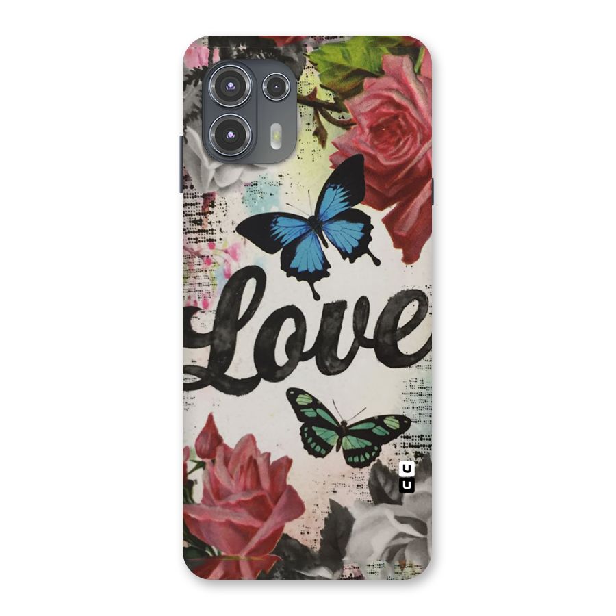 Lovely Butterfly Love Back Case for Motorola Edge 20 Fusion