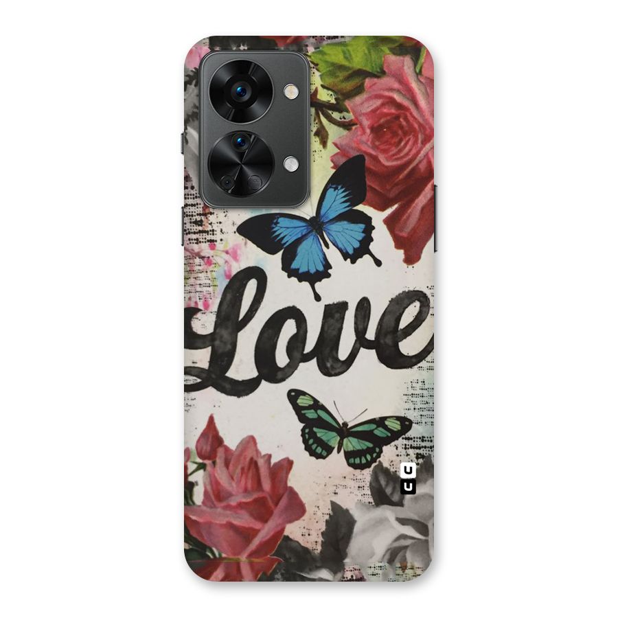 Lovely Butterfly Love Back Case for OnePlus Nord 2T