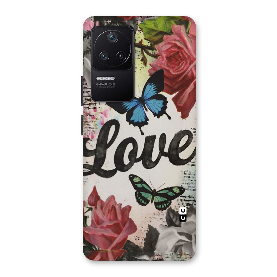 Lovely Butterfly Love Back Case for Poco F4 5G