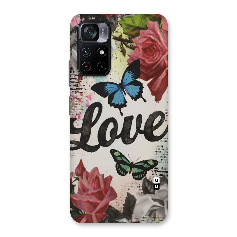 Lovely Butterfly Love Back Case for Poco M4 Pro 5G