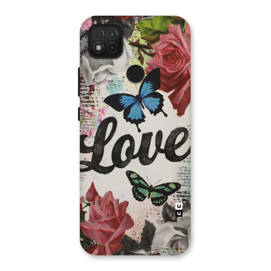 Lovely Butterfly Love Back Case for Redmi 9 Activ