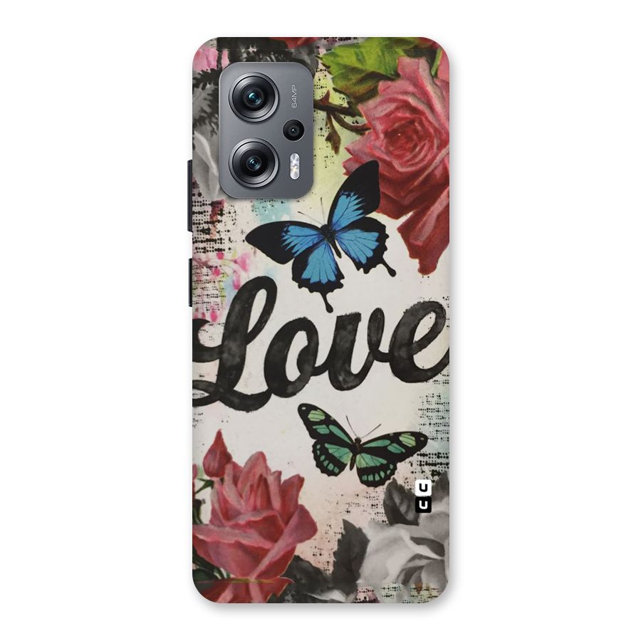 Lovely Butterfly Love Back Case for Redmi K50i