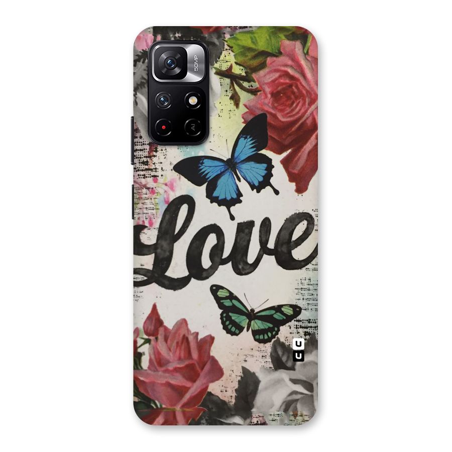 Lovely Butterfly Love Back Case for Redmi Note 11T 5G
