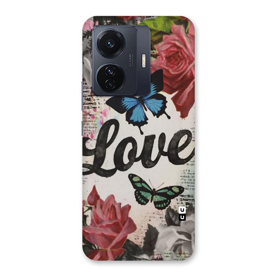 Lovely Butterfly Love Back Case for Vivo T1 Pro