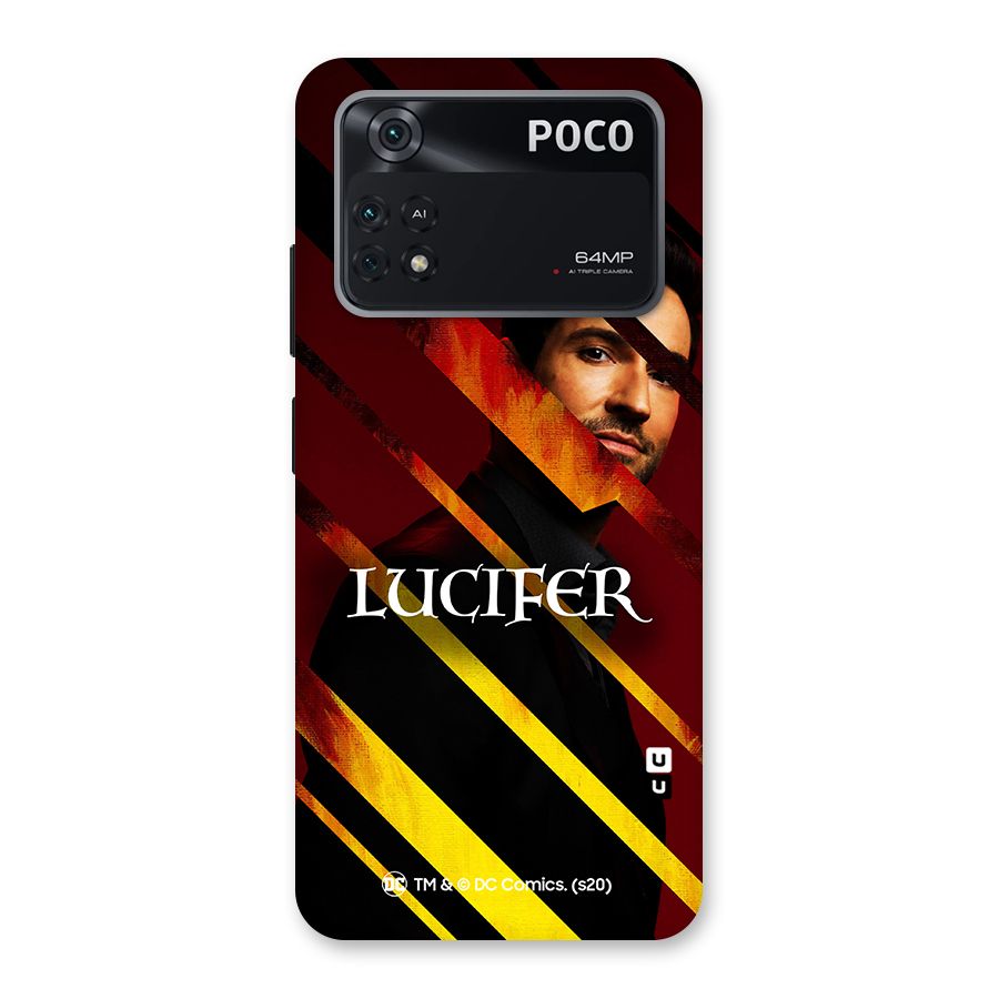 Lucifer Hell Stripes Back Case for Poco M4 Pro 4G