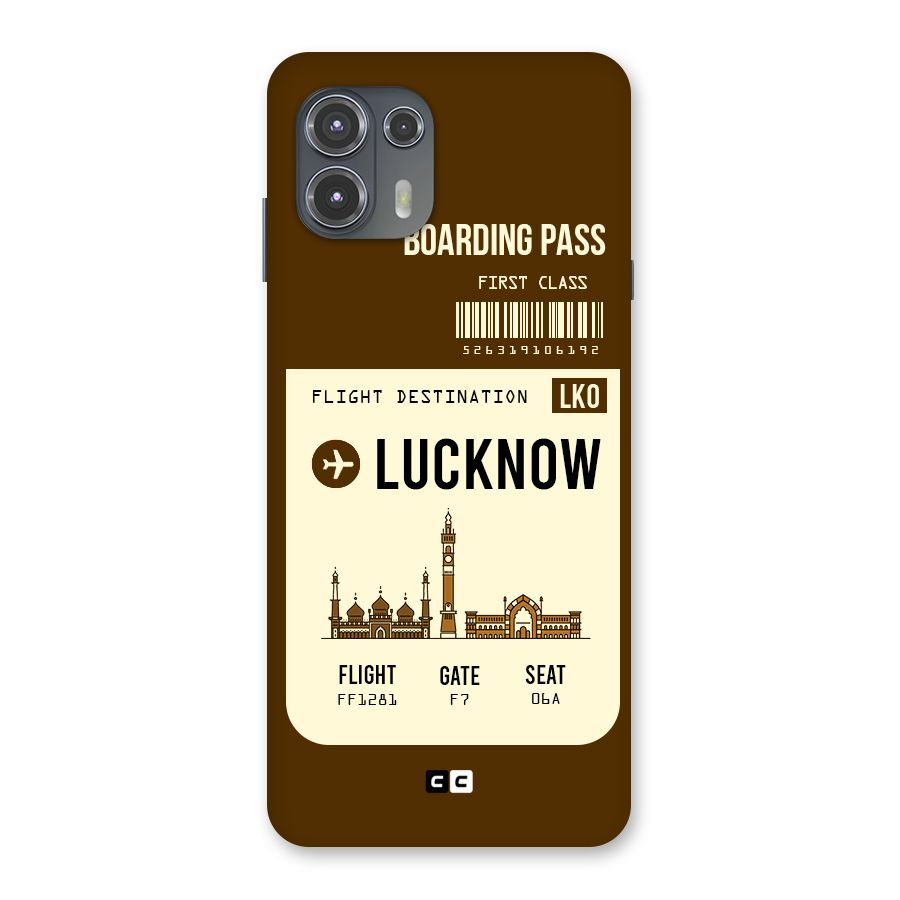 Lucknow Boarding Pass Back Case for Motorola Edge 20 Fusion