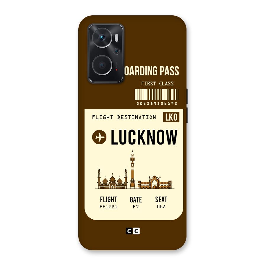 Lucknow Boarding Pass Back Case for Oppo K10 4G