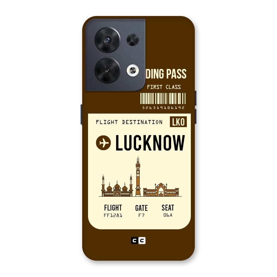 Lucknow Boarding Pass Back Case for Oppo Reno8 5G
