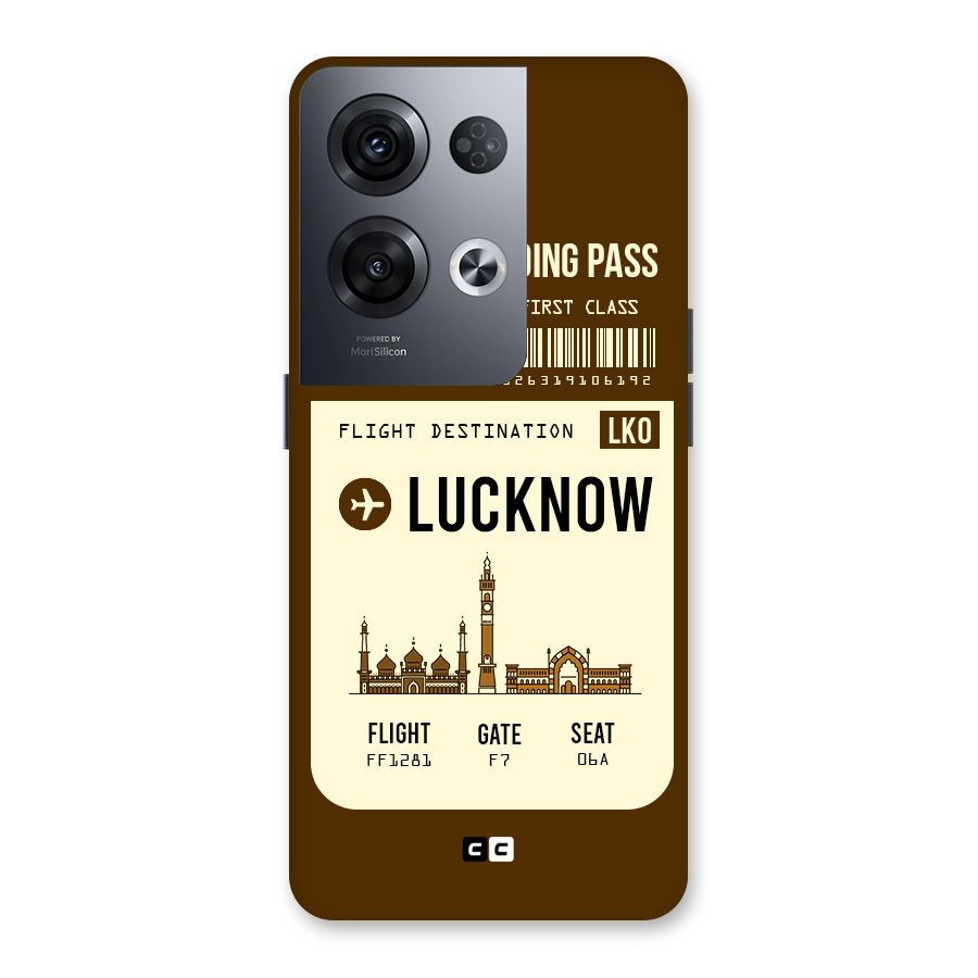 Lucknow Boarding Pass Back Case for Oppo Reno8 Pro 5G