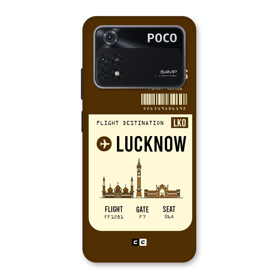 Lucknow Boarding Pass Back Case for Poco M4 Pro 4G