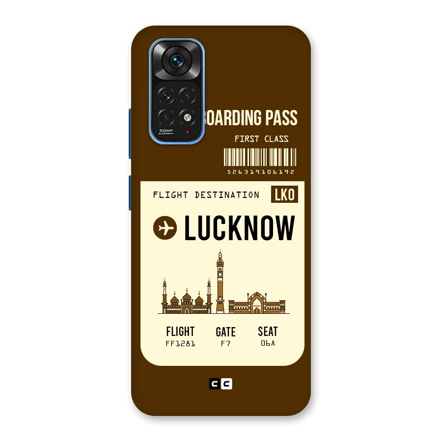 Lucknow Boarding Pass Back Case for Redmi Note 11S