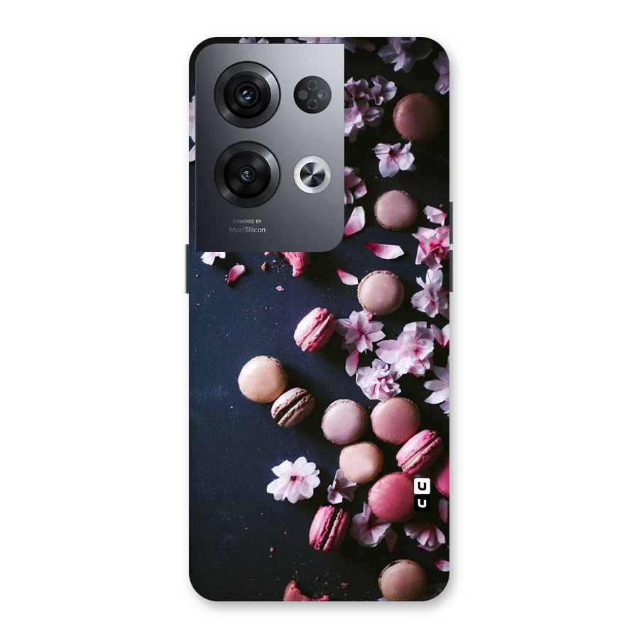 Macaroons And Cheery Blossoms Back Case for Oppo Reno8 Pro 5G