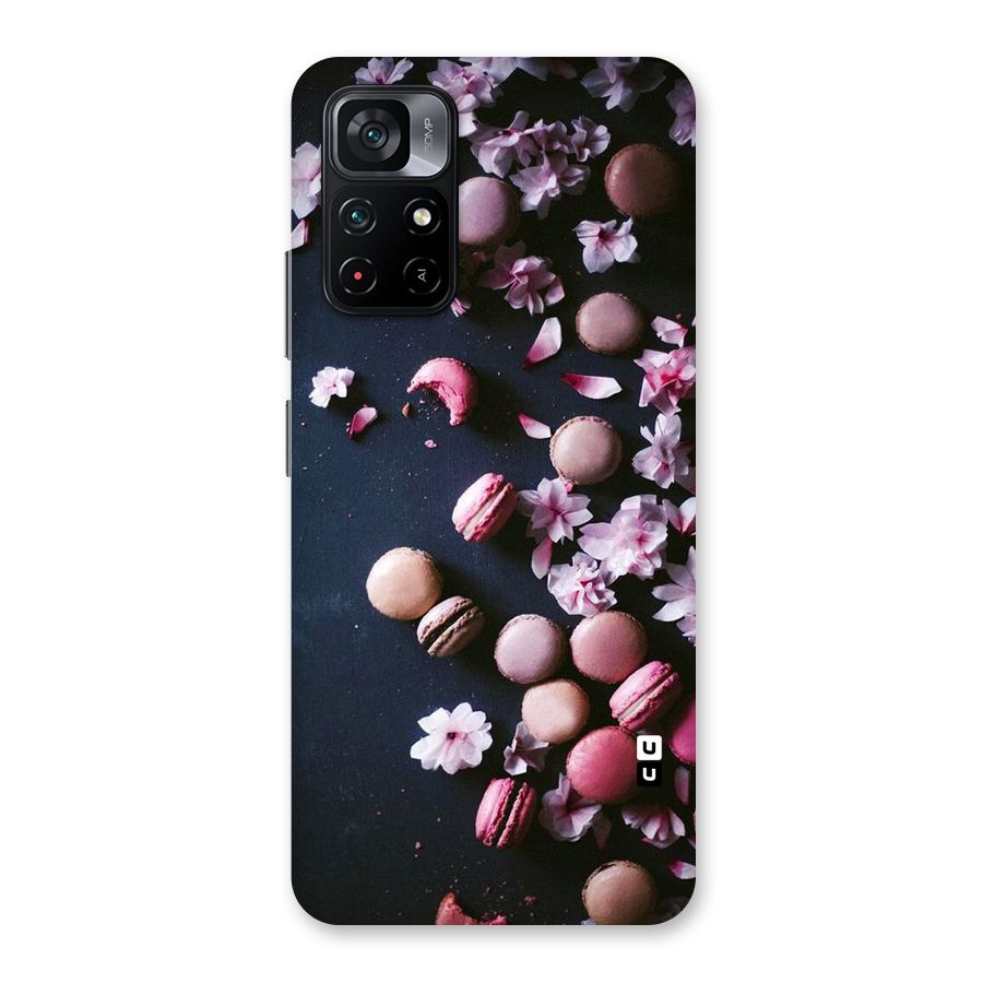 Macaroons And Cheery Blossoms Back Case for Poco M4 Pro 5G