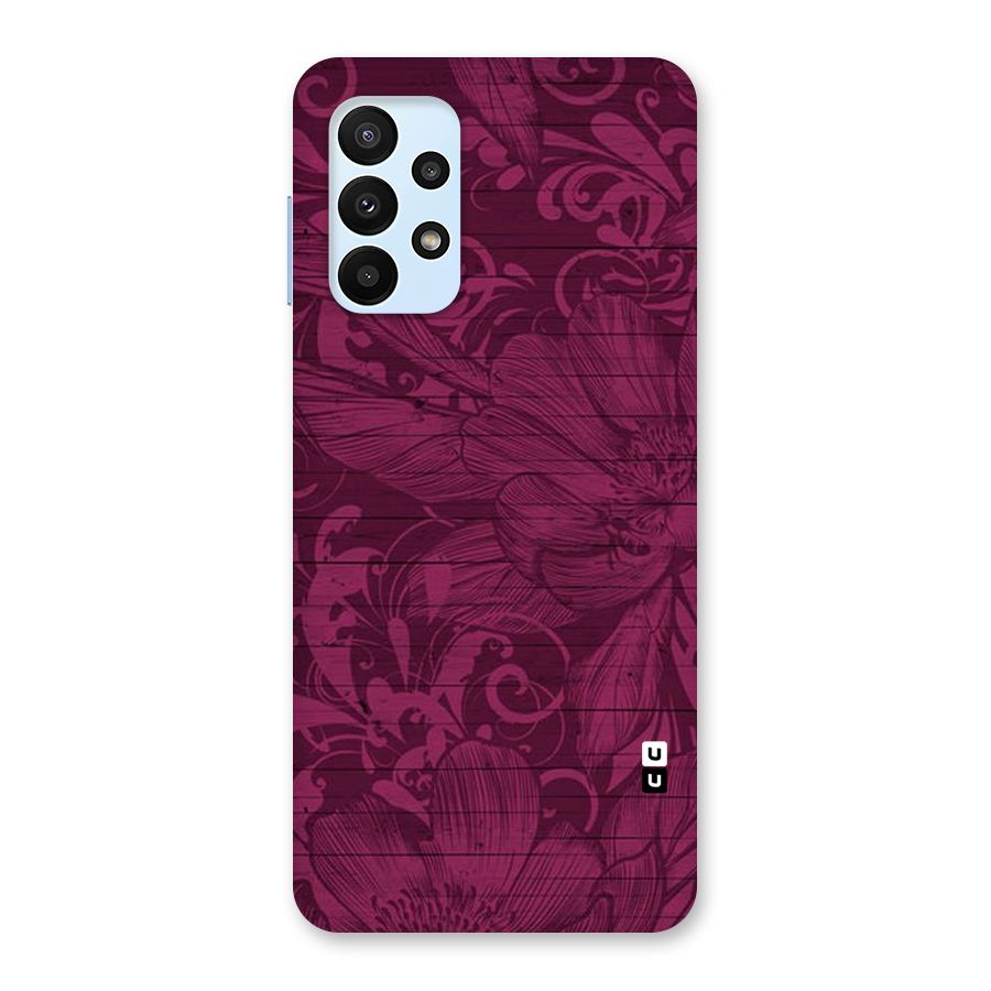 Magenta Floral Pattern Back Case for Galaxy A23