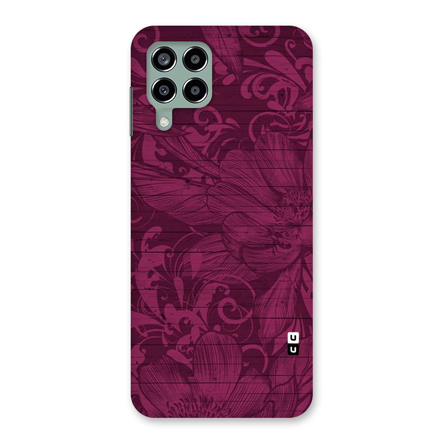 Magenta Floral Pattern Back Case for Galaxy M33