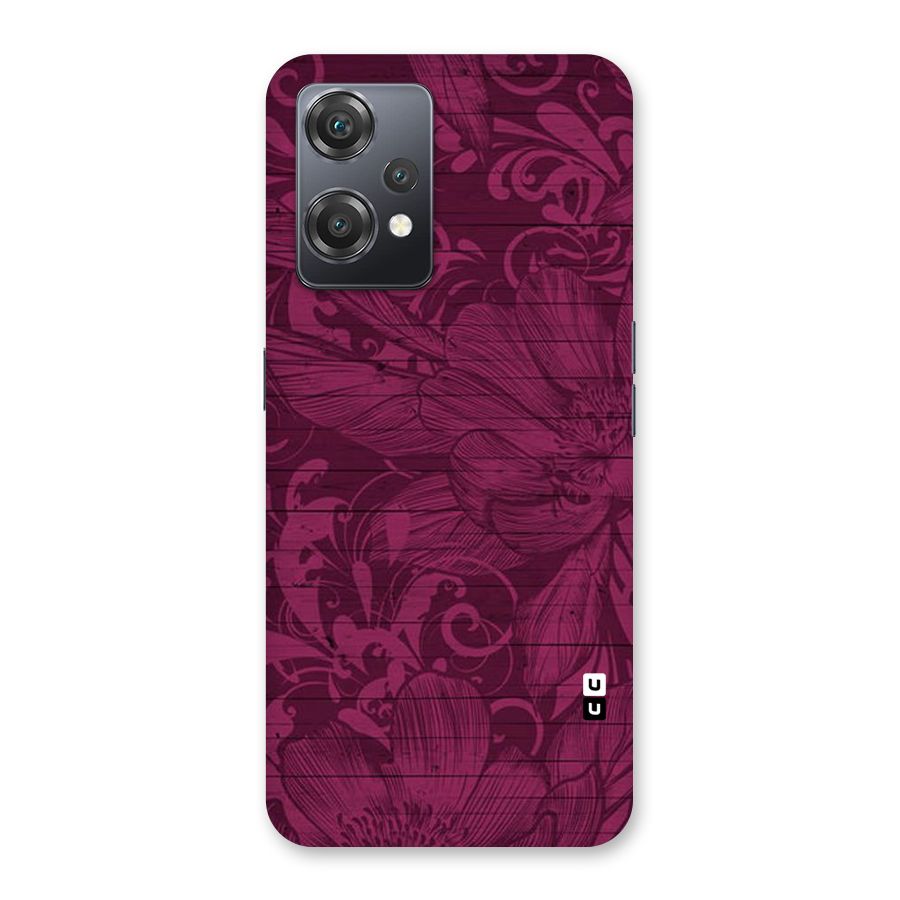 Magenta Floral Pattern Back Case for OnePlus Nord CE 2 Lite 5G