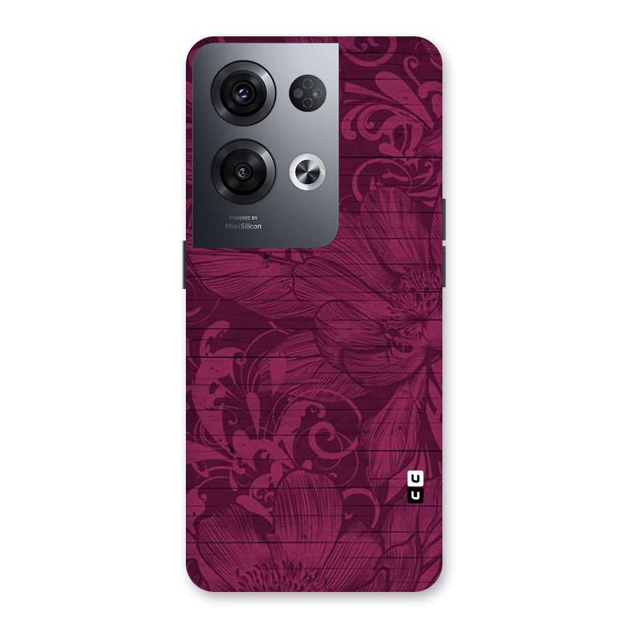 Magenta Floral Pattern Back Case for Oppo Reno8 Pro 5G