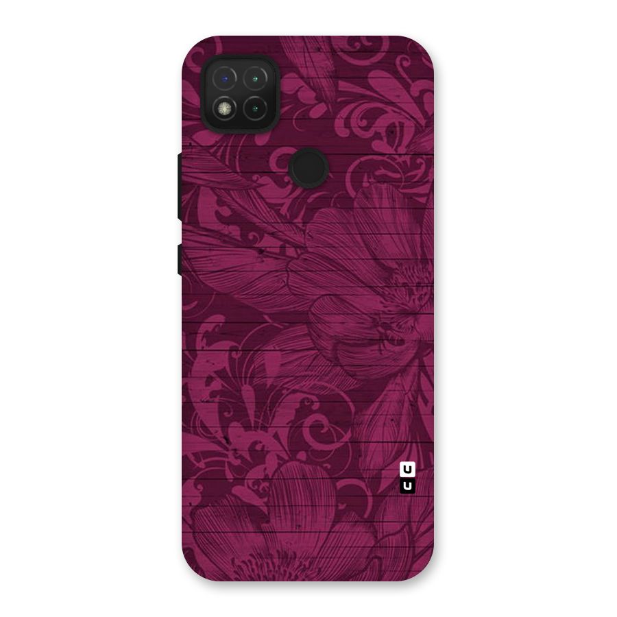 Magenta Floral Pattern Back Case for Redmi 9 Activ