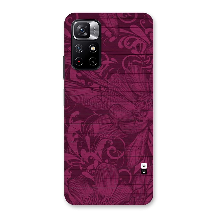 Magenta Floral Pattern Back Case for Redmi Note 11T 5G