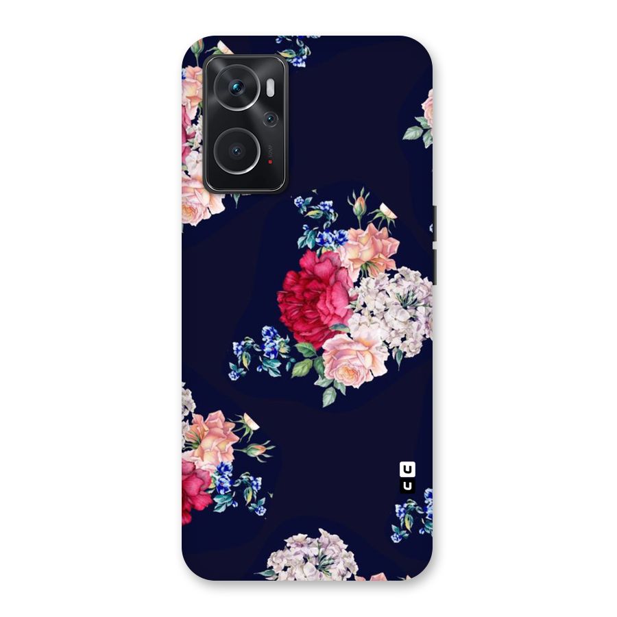 Magenta Peach Floral Back Case for Oppo K10 4G