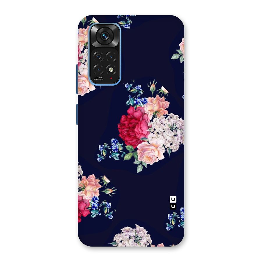 Magenta Peach Floral Back Case for Redmi Note 11S