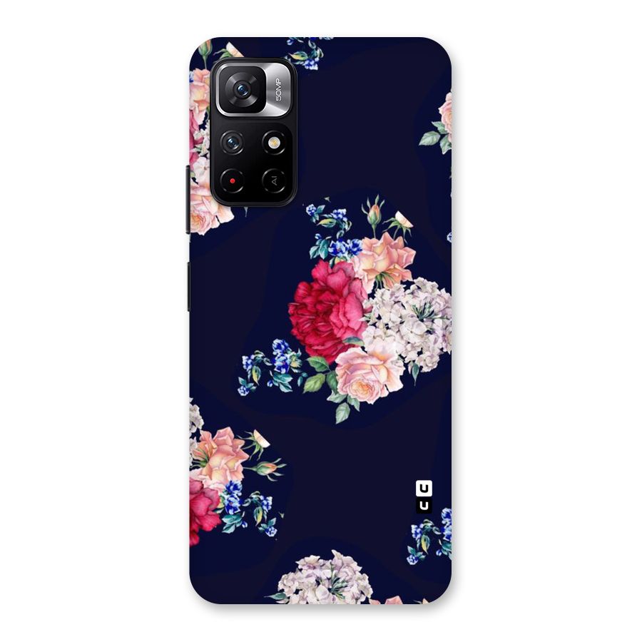Magenta Peach Floral Back Case for Redmi Note 11T 5G