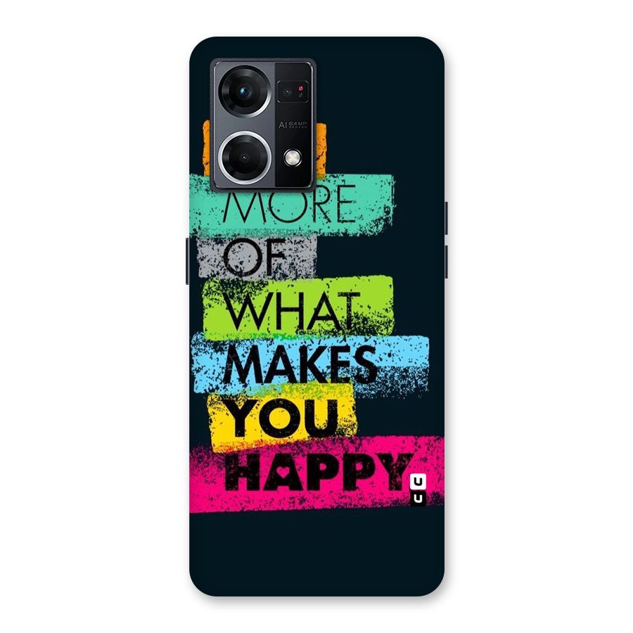 Makes You Happy Glass Back Case for Oppo F21 Pro 5G