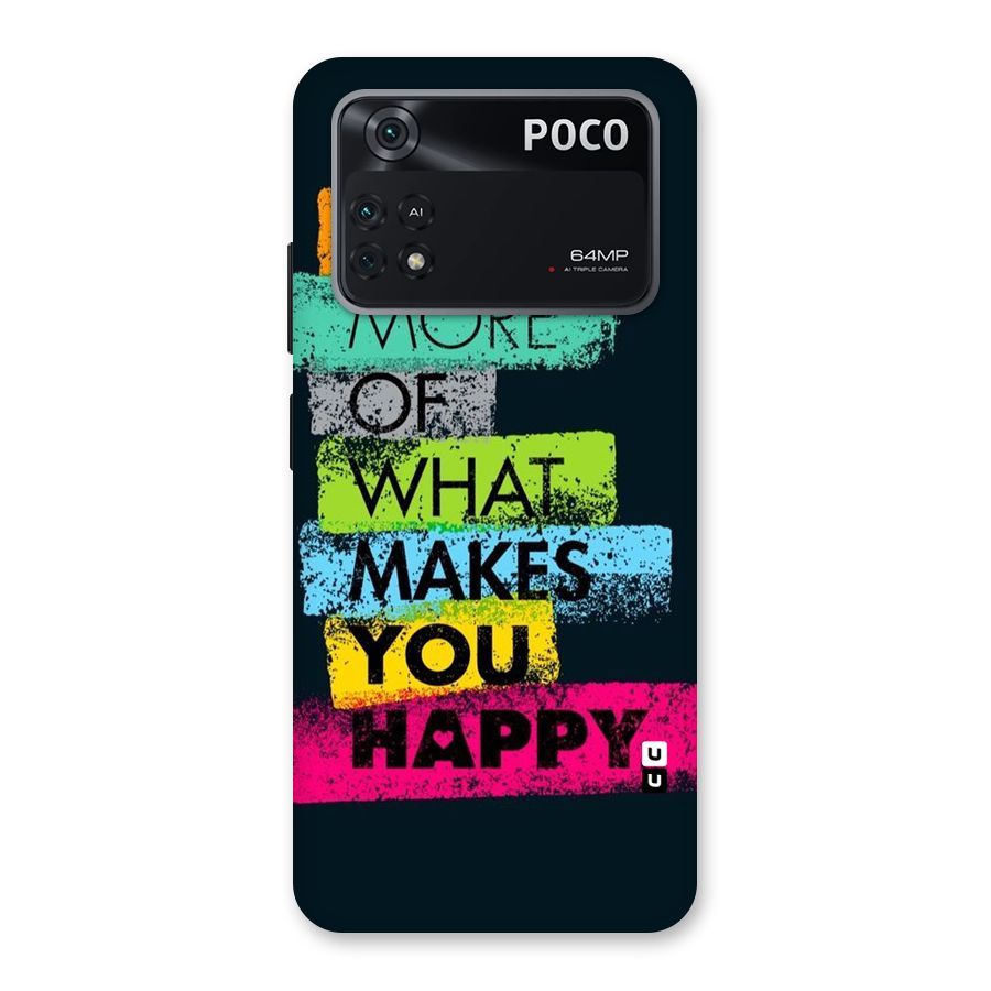 Makes You Happy Back Case for Poco M4 Pro 4G