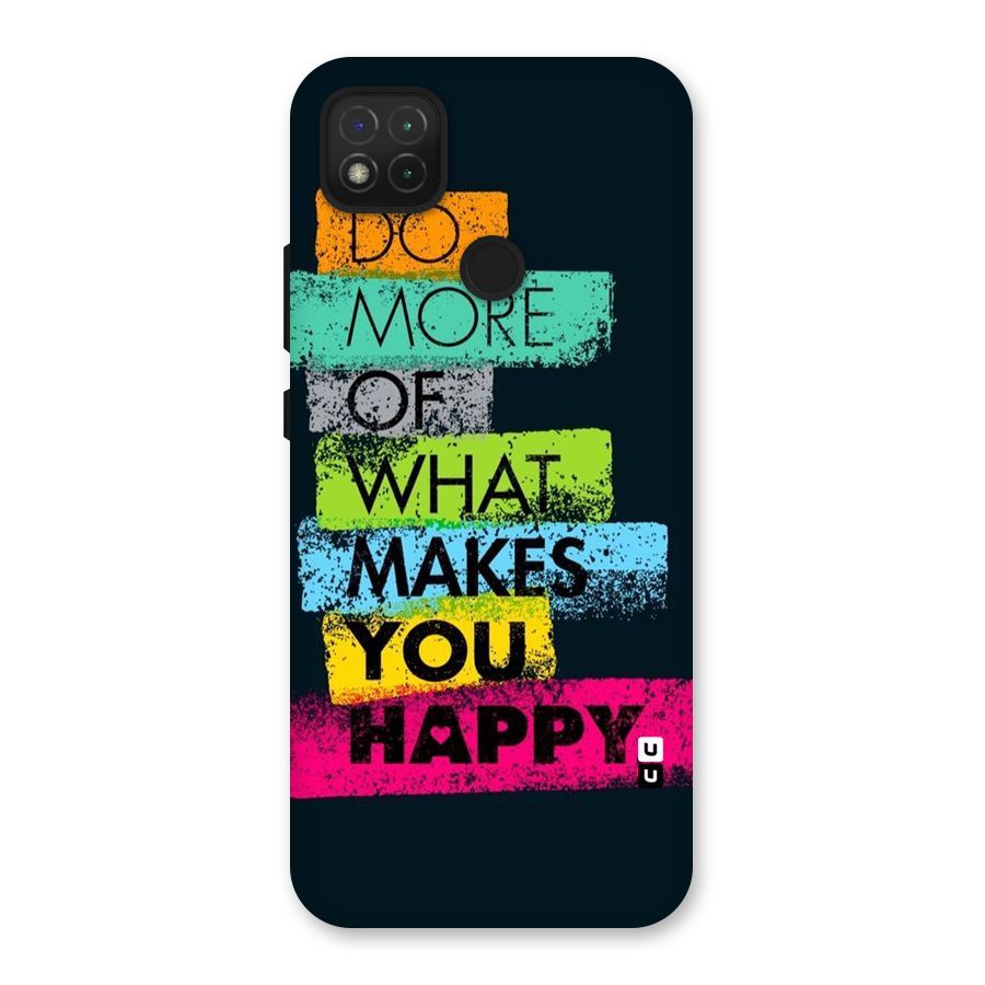 Makes You Happy Back Case for Redmi 9 Activ