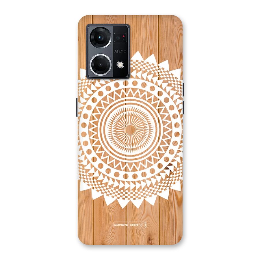 Mandala Design Glass Back Case for Oppo F21 Pro 5G