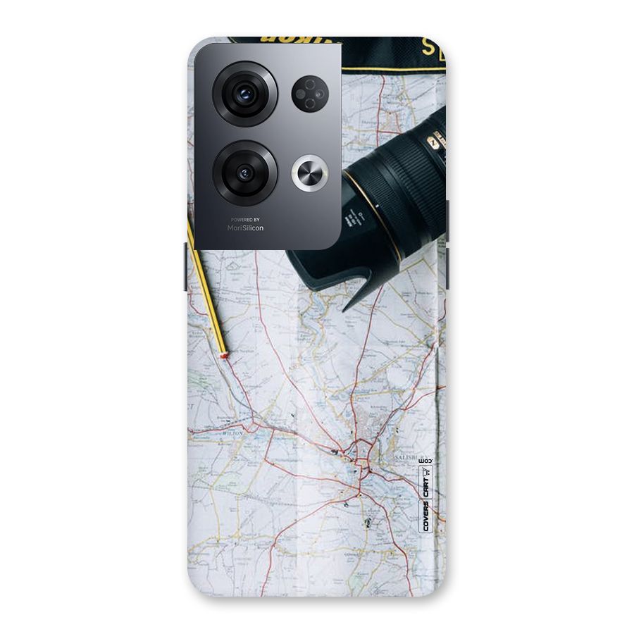 Map And Camera Back Case for Oppo Reno8 Pro 5G