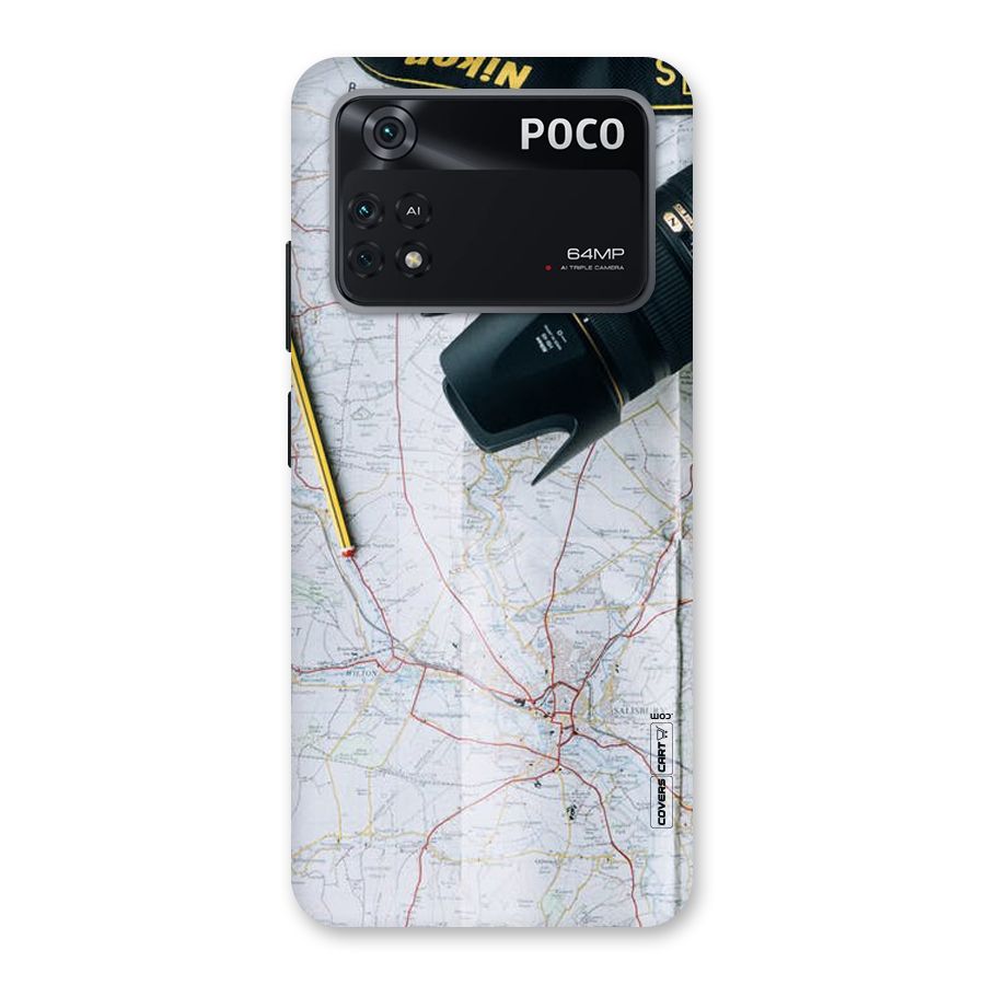 Map And Camera Back Case for Poco M4 Pro 4G