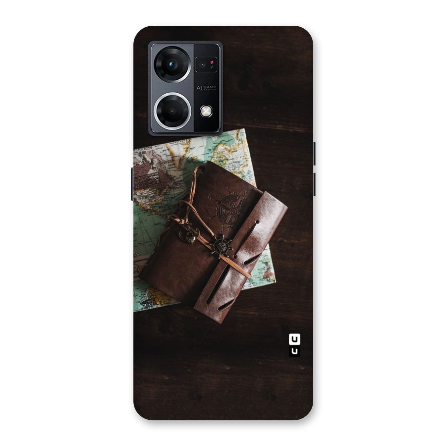 Map Journal Glass Back Case for Oppo F21 Pro 5G