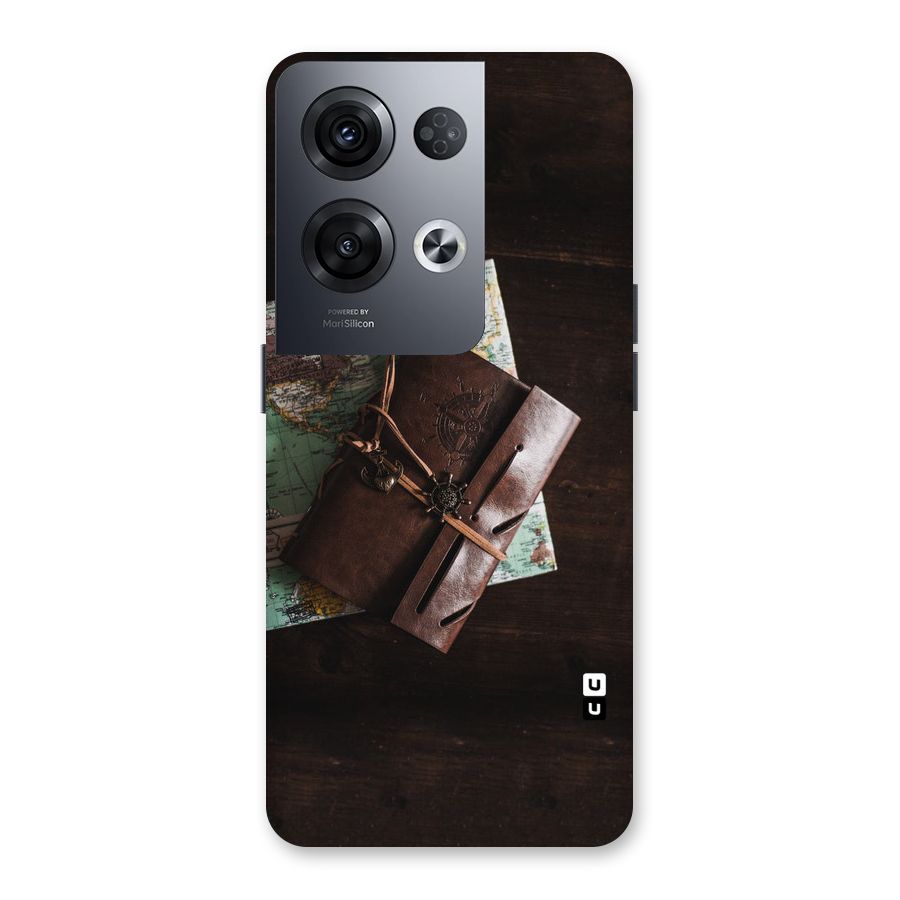 Map Journal Back Case for Oppo Reno8 Pro 5G