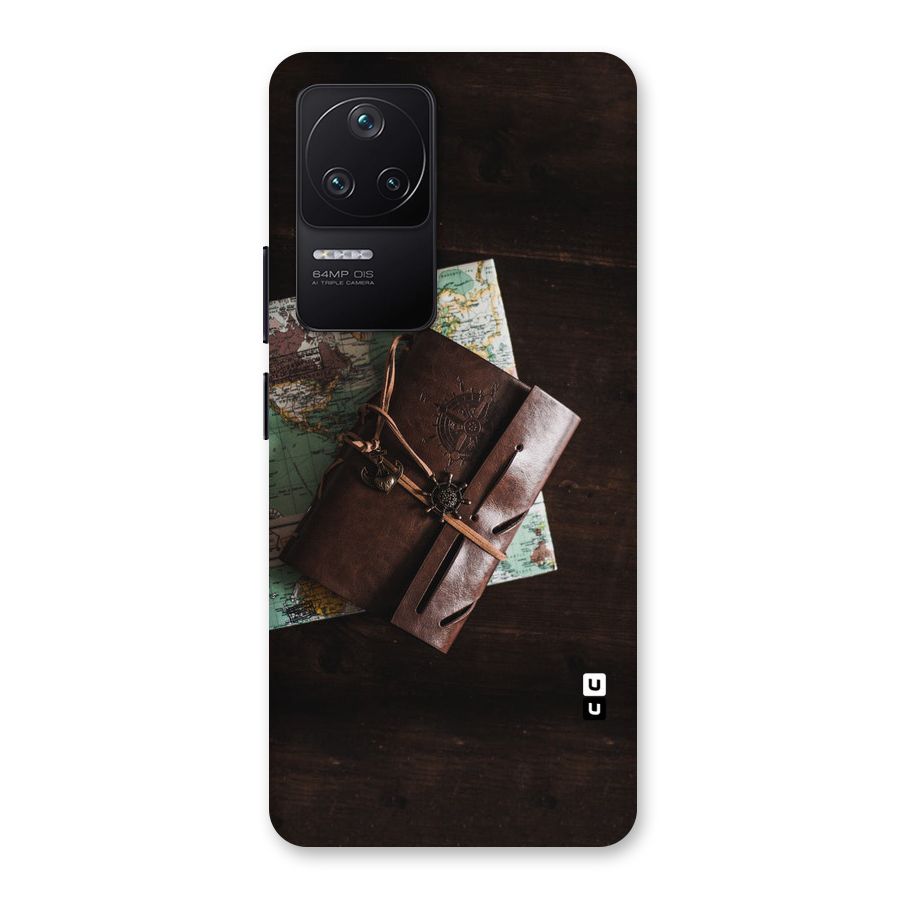 Map Journal Back Case for Poco F4 5G