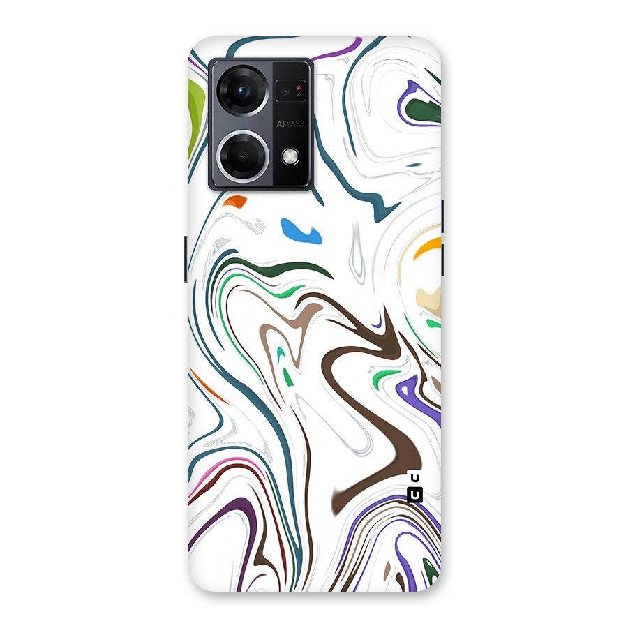 Marbled Printed Art Glass Back Case for Oppo F21 Pro 5G