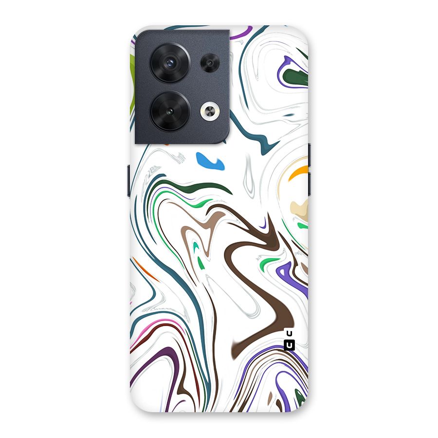 Marbled Printed Art Back Case for Oppo Reno8 5G