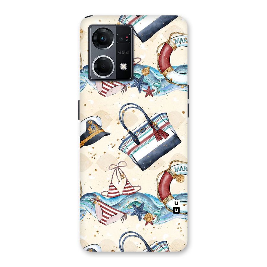 Marine Bag Design Glass Back Case for Oppo F21 Pro 5G