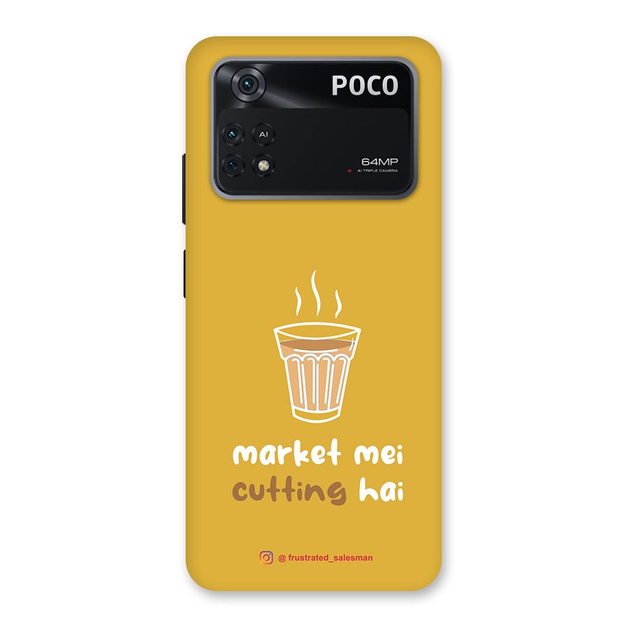Market Mei Cutting Hai Mustard Yellow Back Case for Poco M4 Pro 4G