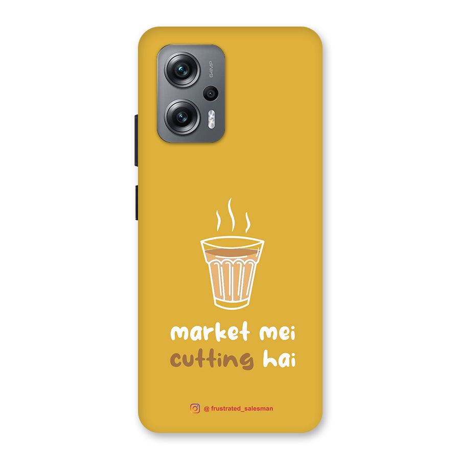Market Mei Cutting Hai Mustard Yellow Back Case for Redmi K50i
