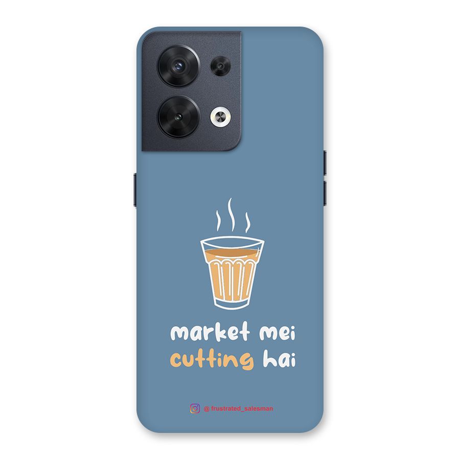 Market Mei Cutting Hai SteelBlue Back Case for Oppo Reno8 5G