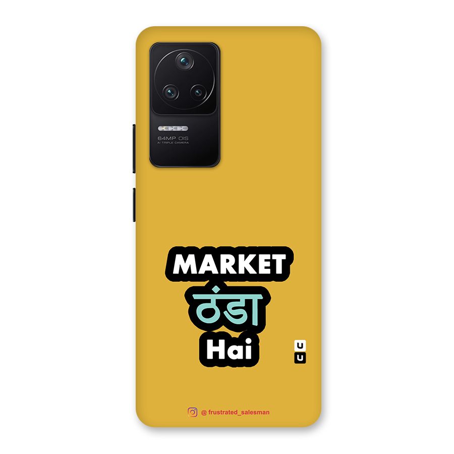 Market Thanda Hai Mustard Yellow Back Case for Poco F4 5G
