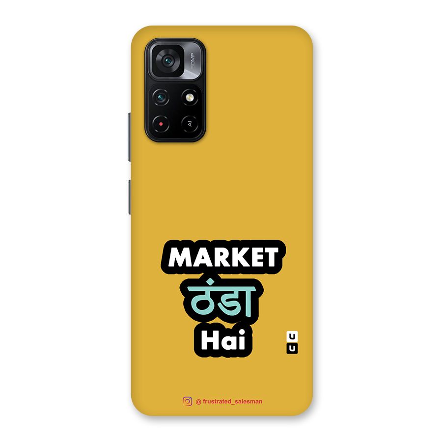 Market Thanda Hai Mustard Yellow Back Case for Poco M4 Pro 5G