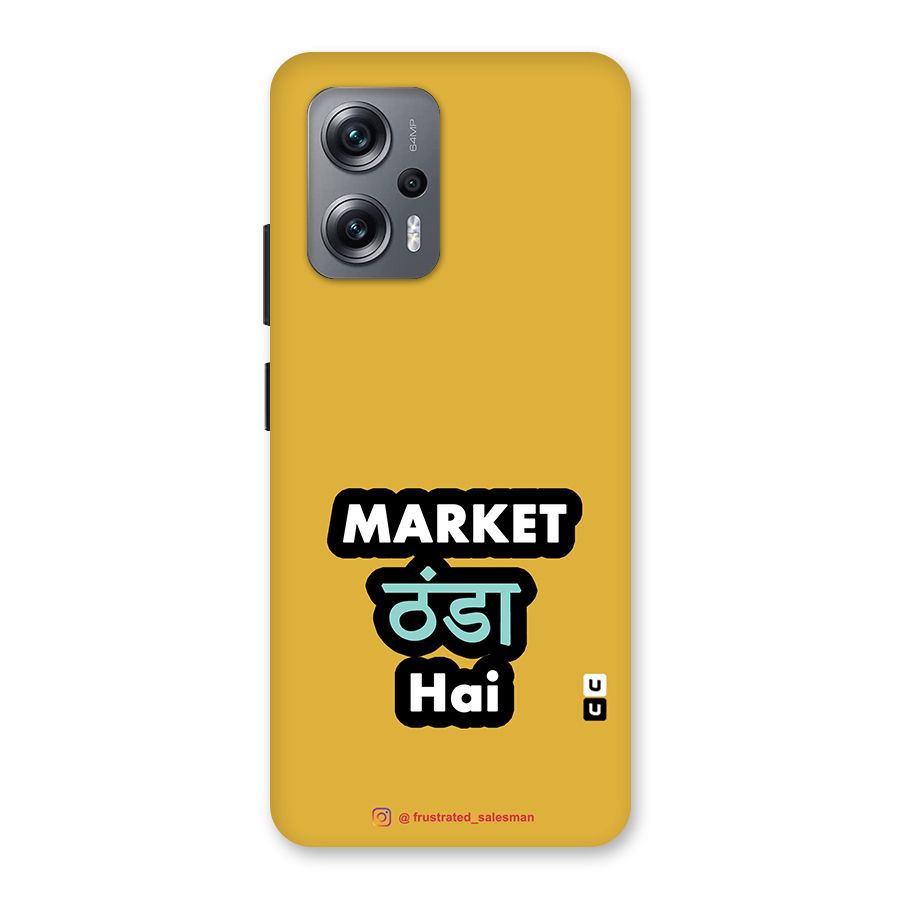 Market Thanda Hai Mustard Yellow Back Case for Redmi K50i