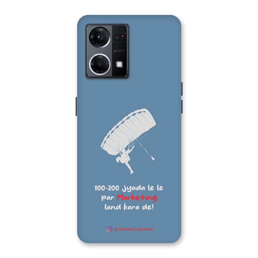 Marketing Land Kara De SteelBlue Glass Back Case for Oppo F21 Pro 5G
