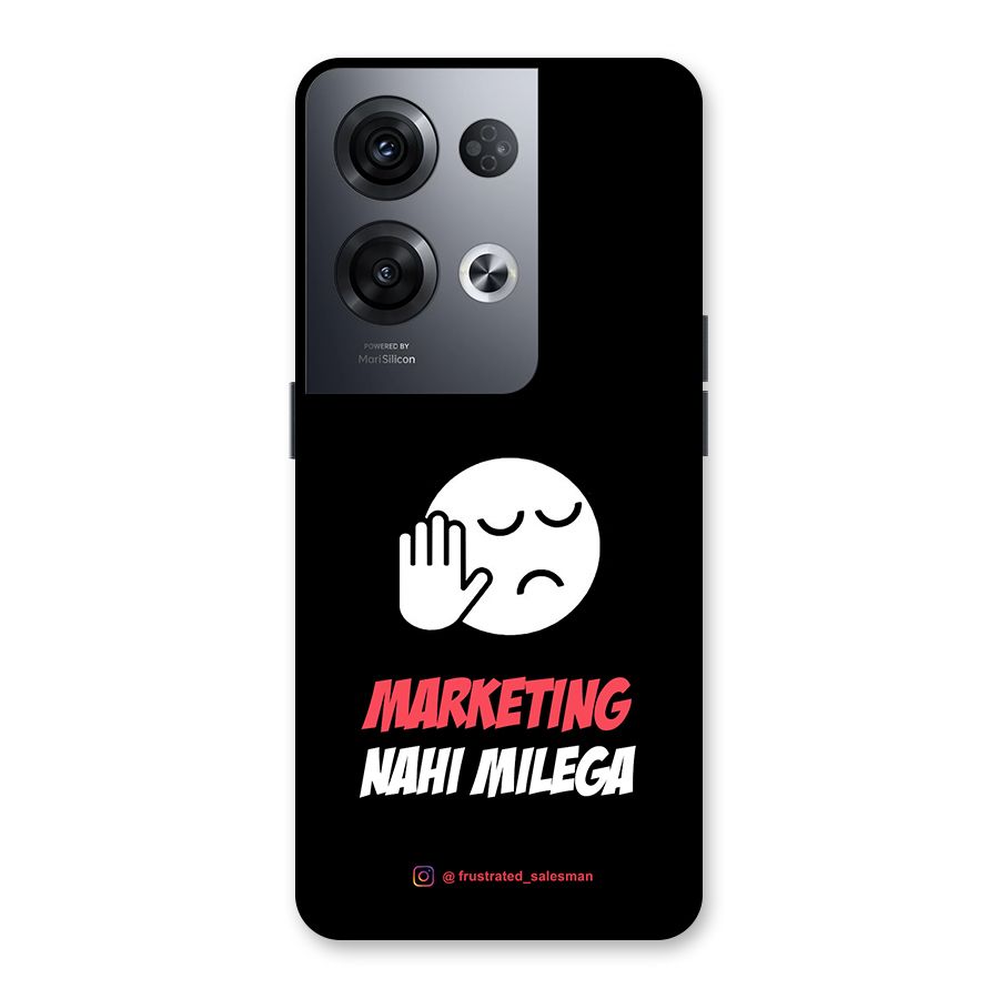 Marketing Nahi Milega Black Back Case for Oppo Reno8 Pro 5G