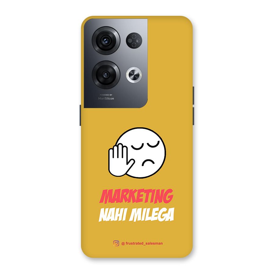 Marketing Nahi Milega Mustard Yellow Back Case for Oppo Reno8 Pro 5G