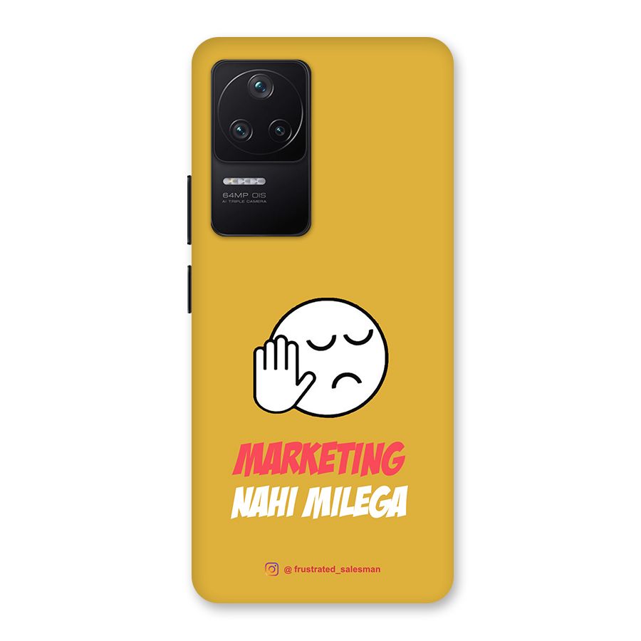 Marketing Nahi Milega Mustard Yellow Back Case for Poco F4 5G